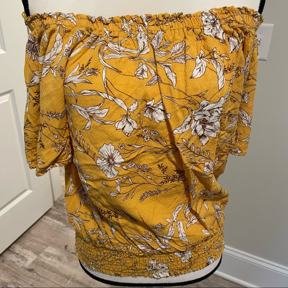 Off shoulder flowered top
